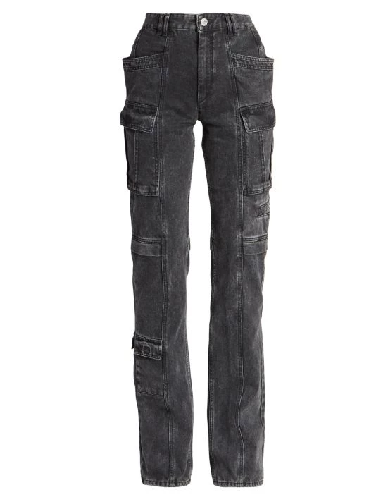 Isabel Marant Vokayo Mid-Rise Faded Straight-Leg Jeans 3 Isabel Marant Vokayo Mid-Rise Faded Straight-Leg Jeans