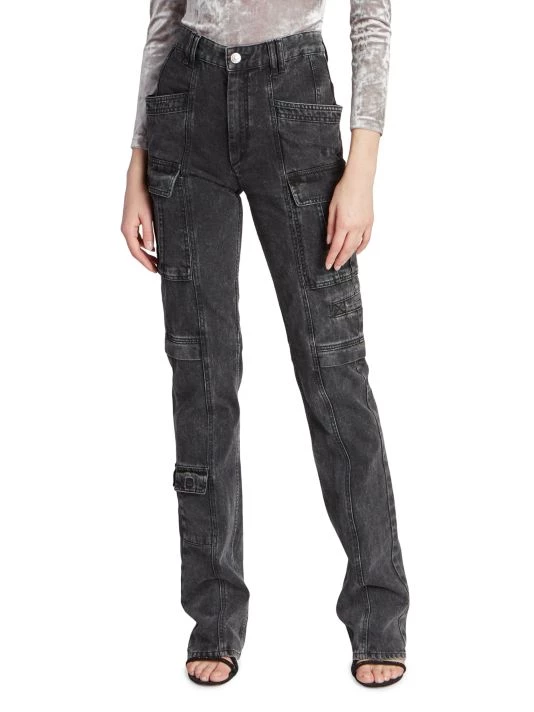 Isabel Marant Vokayo Mid-Rise Faded Straight-Leg Jeans 5 Isabel Marant Vokayo Mid-Rise Faded Straight-Leg Jeans - Image 3