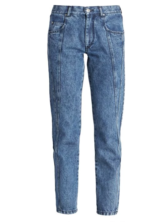 Isabel Marant Vikira Low-RIse Faded Straight Jeans 3 Isabel Marant Vikira Low-RIse Faded Straight Jeans