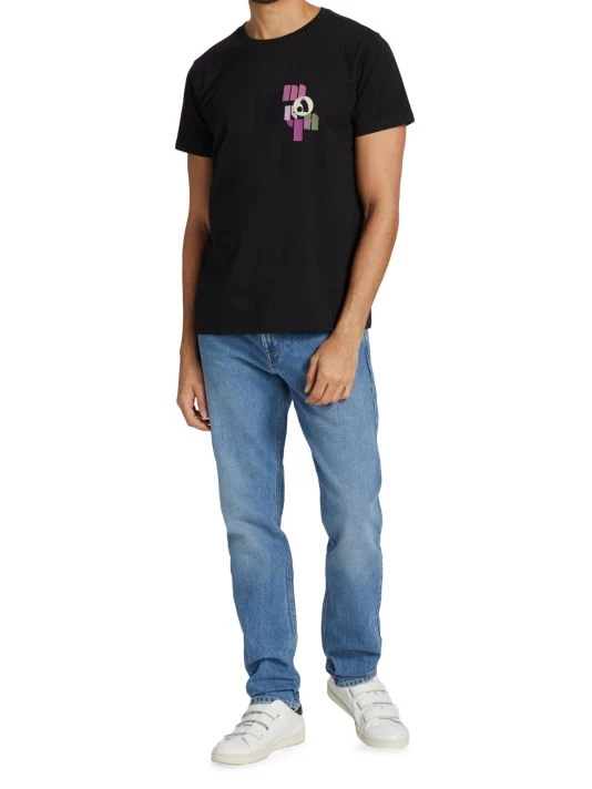 Isabel Marant Zafferh Graphic Cotton T-Shirt For Men White 4 Isabel Marant Zafferh Graphic Cotton T-Shirt For Men White - Image 2