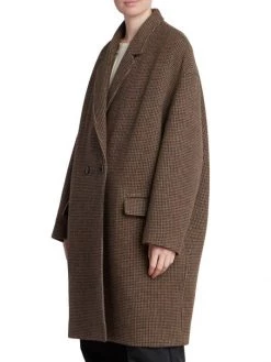 Isabel Marant Efegozi Double-Breasted Houndstooth Check Cocoon Coat -Outlet Isabel Marant Store unnamed file 102