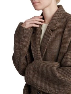 Isabel Marant Efegozi Double-Breasted Houndstooth Check Cocoon Coat -Outlet Isabel Marant Store unnamed file 104