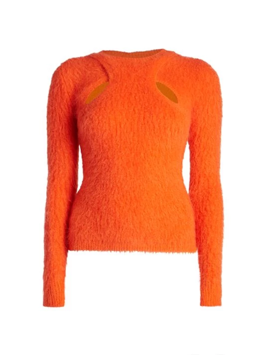 Isabel Marant Alford Cut-Out Knit Sweater Orange 4 Isabel Marant Alford Cut-Out Knit Sweater Orange - Image 2