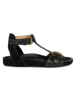 Isabel Marant Layne Leather T-Strap Sandals
