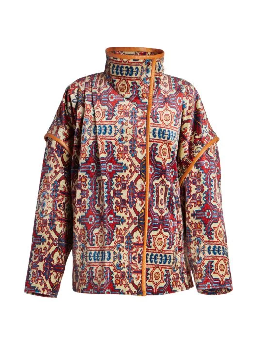 Isabel Marant Greta Leather-Trimmed Convertible Jacket 3 Isabel Marant Greta Leather-Trimmed Convertible Jacket