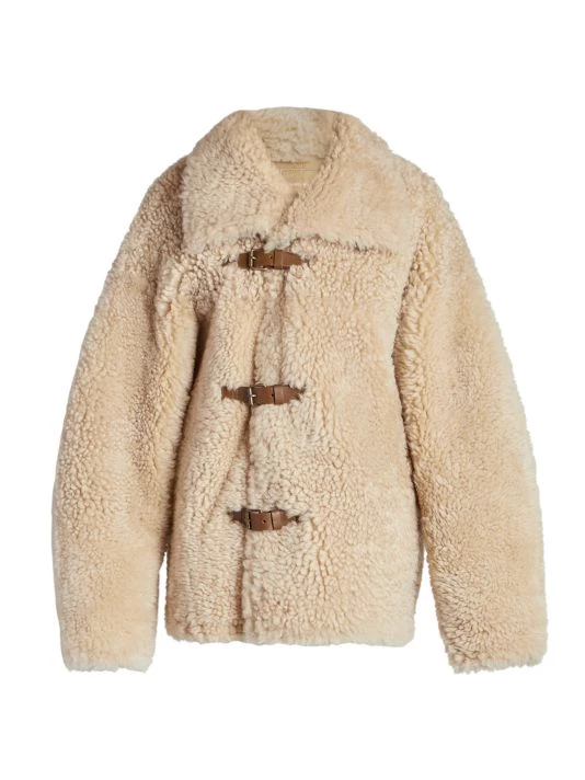 Isabel Marant Bealila Leather-Trimmed Shearling Jacket 3 Isabel Marant Bealila Leather-Trimmed Shearling Jacket