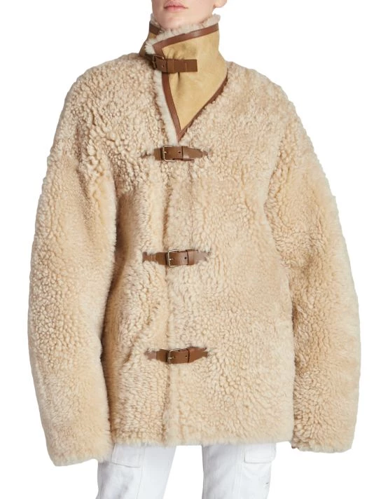 Isabel Marant Bealila Leather-Trimmed Shearling Jacket 6 Isabel Marant Bealila Leather-Trimmed Shearling Jacket - Image 4