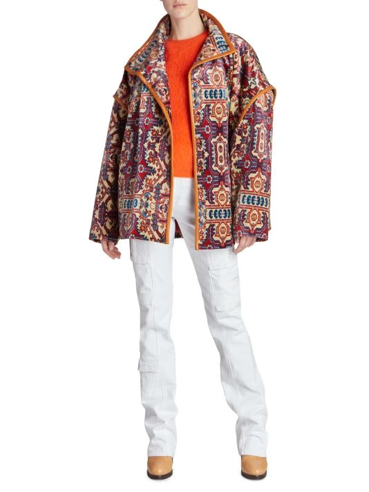 Isabel Marant Greta Leather-Trimmed Convertible Jacket 4 Isabel Marant Greta Leather-Trimmed Convertible Jacket - Image 2