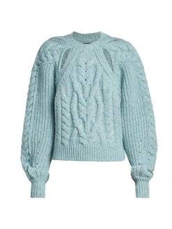 Isabel Marant Paloma Cut-Out Cable-Knit Sweater