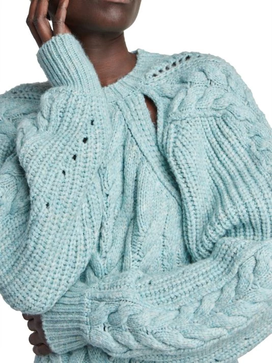 Isabel Marant Paloma Cut-Out Cable-Knit Sweater 8 Isabel Marant Paloma Cut-Out Cable-Knit Sweater - Image 6