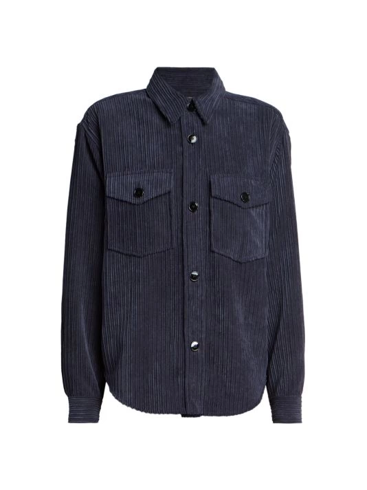 Isabel Marant Madiana Corduroy Button-Front Shirt Faded Night 5 Isabel Marant Madiana Corduroy Button-Front Shirt Faded Night - Image 3
