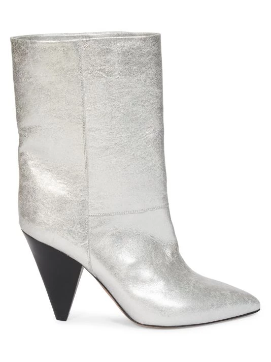 Isabel Marant Locky Metallic Leather Short Boots 3 Isabel Marant Locky Metallic Leather Short Boots