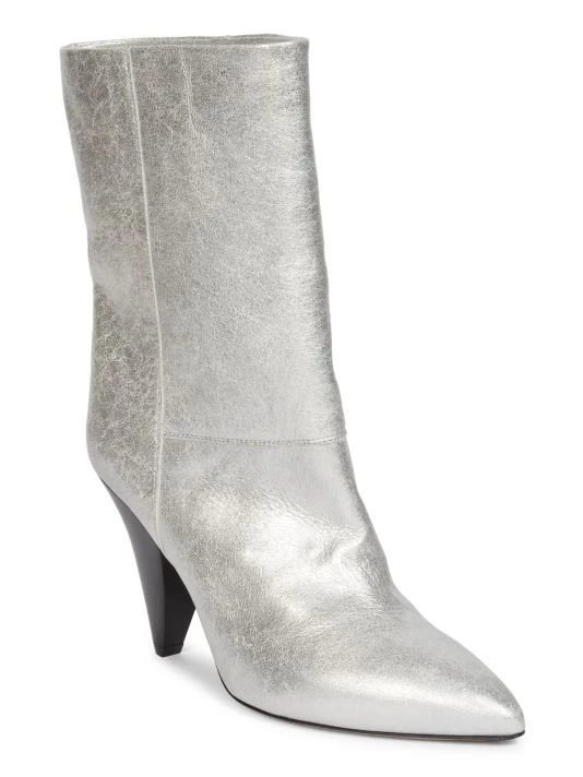 Isabel Marant Locky Metallic Leather Short Boots 4 Isabel Marant Locky Metallic Leather Short Boots - Image 2