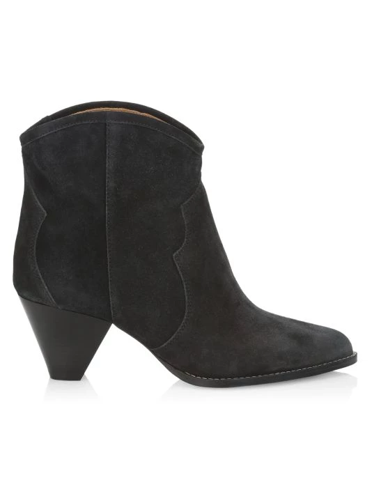Isabel Marant Darizo Western Suede Ankle Boots Faded Black 3 Isabel Marant Darizo Western Suede Ankle Boots Faded Black