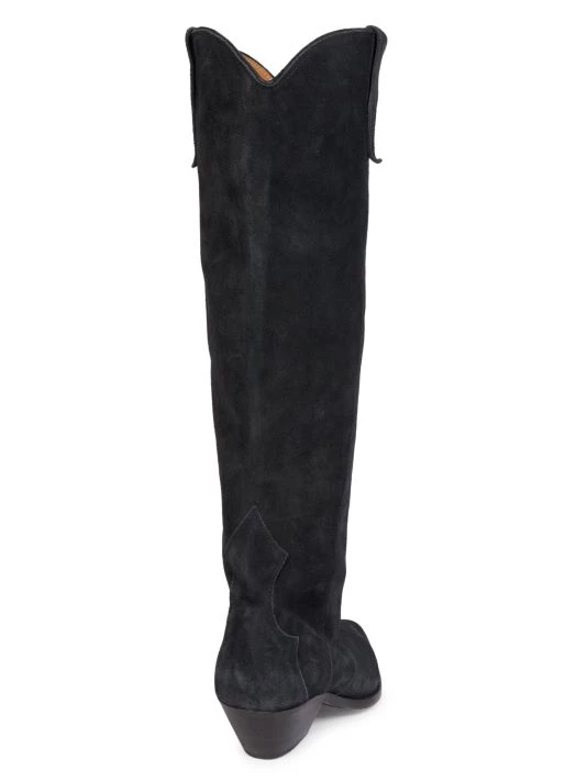 Isabel Marant Denvee Suede Tall Western Boot Taupe 5 Isabel Marant Denvee Suede Tall Western Boot Taupe - Image 3