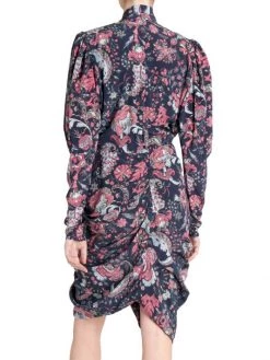 Isabel Marant Batoa Tie-Neck Floral Dress -Outlet Isabel Marant Store unnamed file 1277