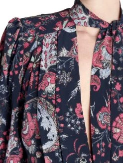 Isabel Marant Batoa Tie-Neck Floral Dress -Outlet Isabel Marant Store unnamed file 1278