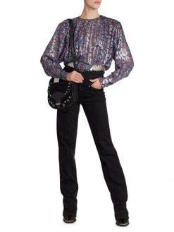 Isabel Marant Midwayli Metallic Paisley Blouse -Outlet Isabel Marant Store unnamed file 1316