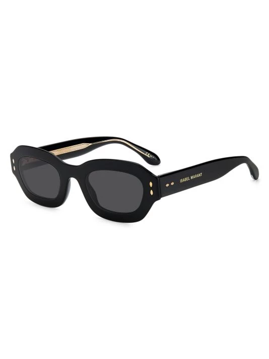 Isabel Marant 49MM Rectangle Sunglasses Yellow 4 Isabel Marant 49MM Rectangle Sunglasses Yellow - Image 2