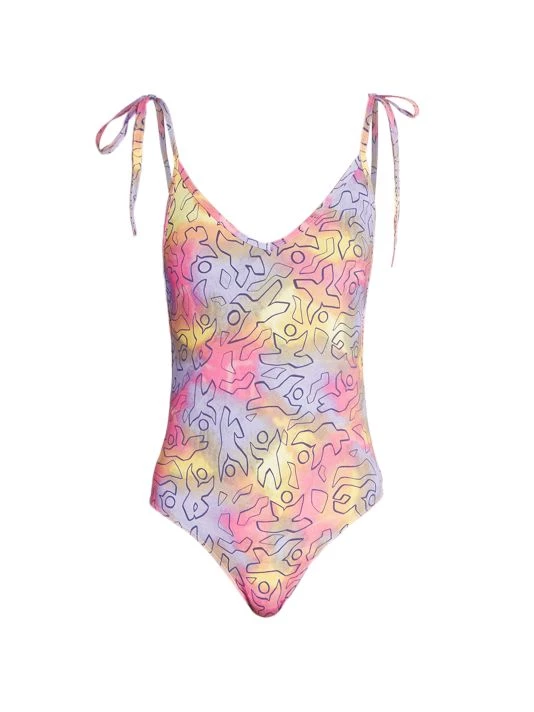 Isabel Marant Swan Tie-Dye One-Piece Swimsuit 3 Isabel Marant Swan Tie-Dye One-Piece Swimsuit