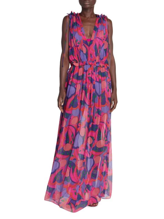 Isabel Marant Alsaw Printed Silk Maxi Dress 5 Isabel Marant Alsaw Printed Silk Maxi Dress - Image 3