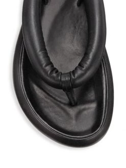 Isabel Marant Orene Leather Puff Thong Sandals Black -Outlet Isabel Marant Store unnamed file 1404