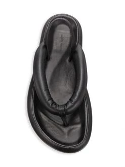 Isabel Marant Orene Leather Puff Thong Sandals Black -Outlet Isabel Marant Store unnamed file 1405