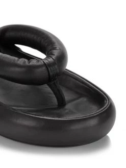 Isabel Marant Orene Leather Puff Thong Sandals Black -Outlet Isabel Marant Store unnamed file 1406