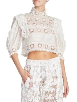 Isabel Marant Dayden Cropped Eyelet Blouse 10 Isabel Marant Dayden Cropped Eyelet Blouse -Outlet Isabel Marant Store unnamed file 1444