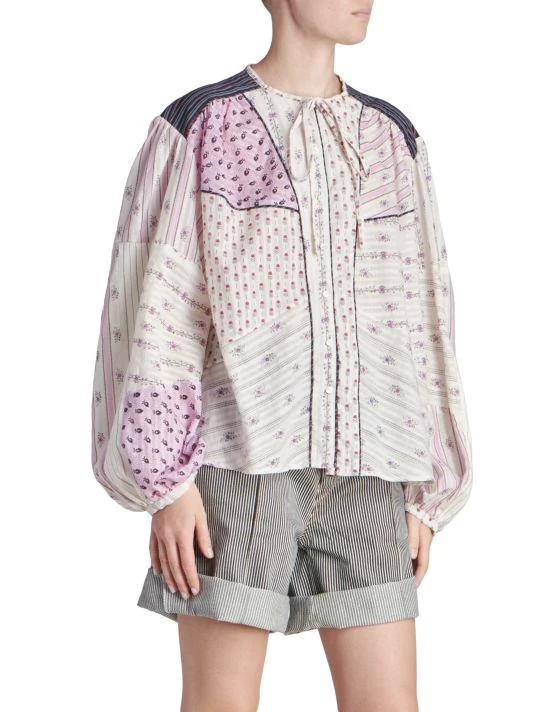 Isabel Marant Fazenia Patchwork Button-Up Shirt 5 Isabel Marant Fazenia Patchwork Button-Up Shirt - Image 3