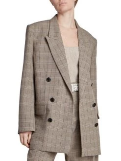 Isabel Marant Nevim Checked Double-Breasted Blazer 10 Isabel Marant Nevim Checked Double-Breasted Blazer -Outlet Isabel Marant Store unnamed file 148