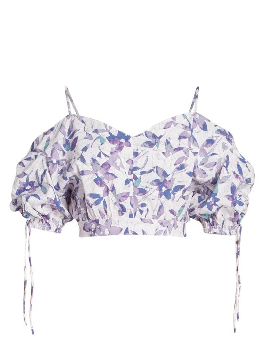 Isabel Marant Lizberit Floral Cropped Top 3 Isabel Marant Lizberit Floral Cropped Top