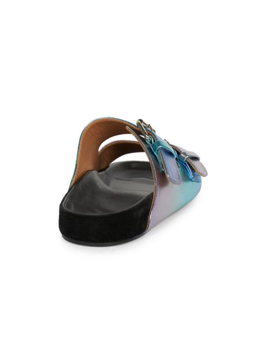 Isabel Marant Lennyo Metallic Leather Sandals Metalic Aqua 5 Isabel Marant Lennyo Metallic Leather Sandals Metalic Aqua - Image 3