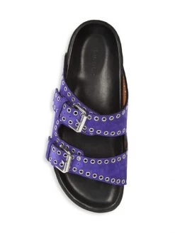 Isabel Marant Lennyo Grommet Suede Slides Yellow -Outlet Isabel Marant Store unnamed file 1550