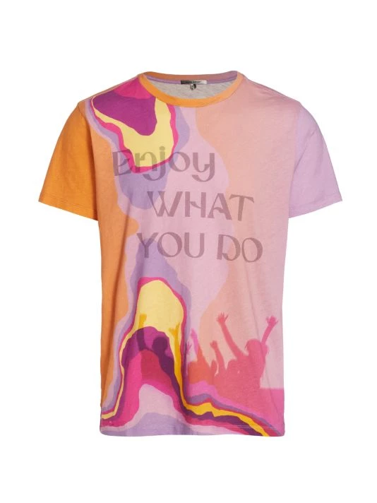 Isabel Marant Zafferh Graphic-Print T-Shirt For Men Blue 6 Isabel Marant Zafferh Graphic-Print T-Shirt For Men Blue - Image 4