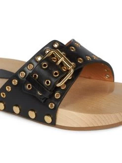 Isabel Marant Jaso Leather Slide Sandals Natural -Outlet Isabel Marant Store unnamed file 1583