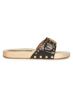 Isabel Marant Jaso Leather Slide Sandals Natural -Outlet Isabel Marant Store unnamed file 1584