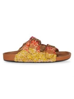 Isabel Marant Lennyo Rainbow Raffia Sandals