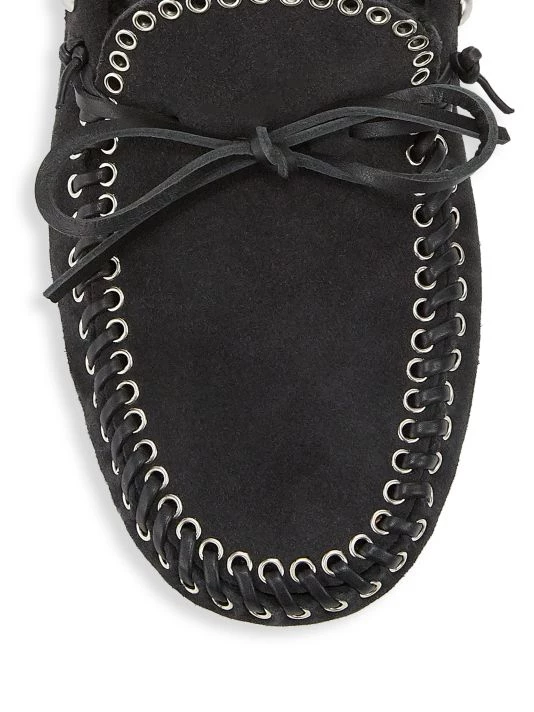 Isabel Marant Faomee Shearling-Lined Studded Suede Moccasins 5 Isabel Marant Faomee Shearling-Lined Studded Suede Moccasins - Image 4