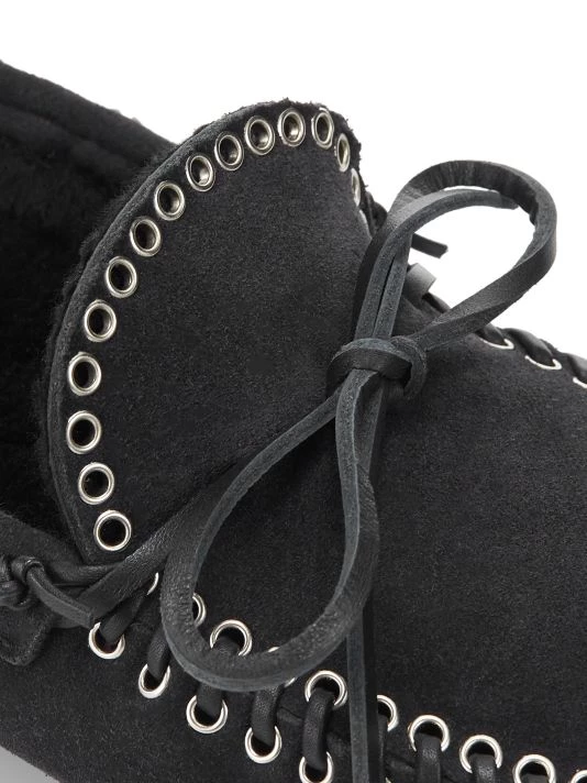 Isabel Marant Faomee Shearling-Lined Studded Suede Moccasins 7 Isabel Marant Faomee Shearling-Lined Studded Suede Moccasins - Image 6