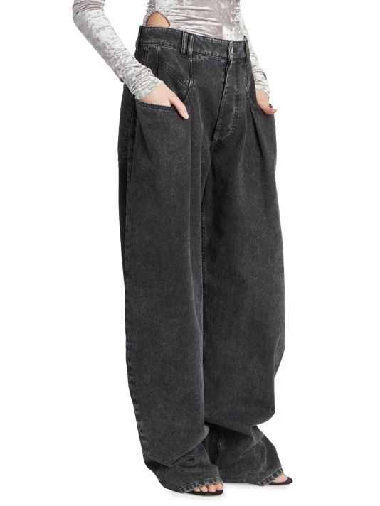 Isabel Marant Vetea High-Rise Acid-Wash Wide-Leg Jeans 6 Isabel Marant Vetea High-Rise Acid-Wash Wide-Leg Jeans - Image 4