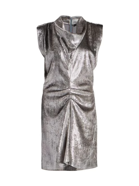 Isabel Marant Rosemaya Ruched Faux-Snakeskin Minidress 3 Isabel Marant Rosemaya Ruched Faux-Snakeskin Minidress