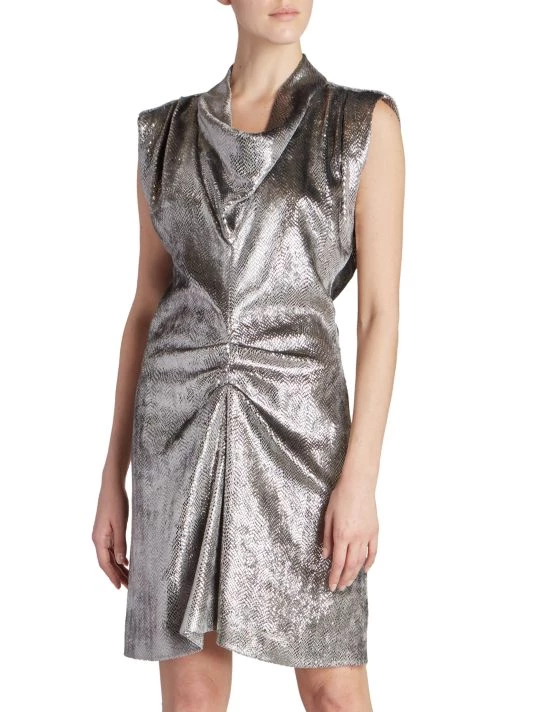 Isabel Marant Rosemaya Ruched Faux-Snakeskin Minidress 5 Isabel Marant Rosemaya Ruched Faux-Snakeskin Minidress - Image 3