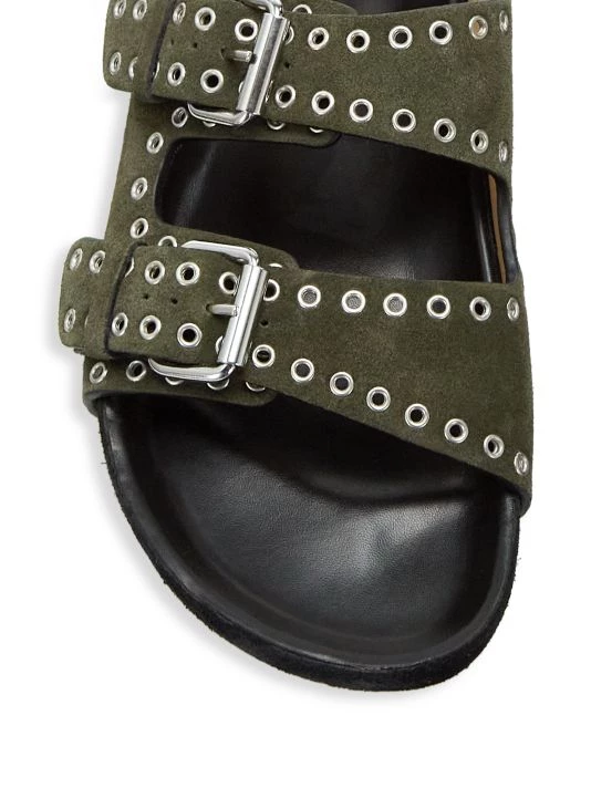 Isabel Marant Lenny Suede Buckle Slides 6 Isabel Marant Lenny Suede Buckle Slides - Image 4