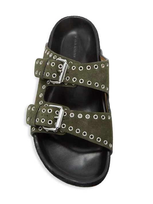 Isabel Marant Lenny Suede Buckle Slides 7 Isabel Marant Lenny Suede Buckle Slides - Image 5