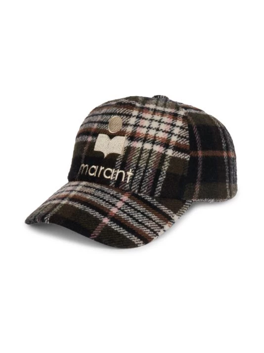 Isabel Marant Tyron Wool-Blend Check Baseball Cap 3 Isabel Marant Tyron Wool-Blend Check Baseball Cap