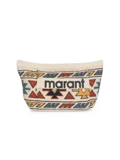 Isabel Marant Powden Geometric-Print Zip Pouch Black Ecru 13 Isabel Marant Powden Geometric-Print Zip Pouch Black Ecru -Outlet Isabel Marant Store unnamed file 313