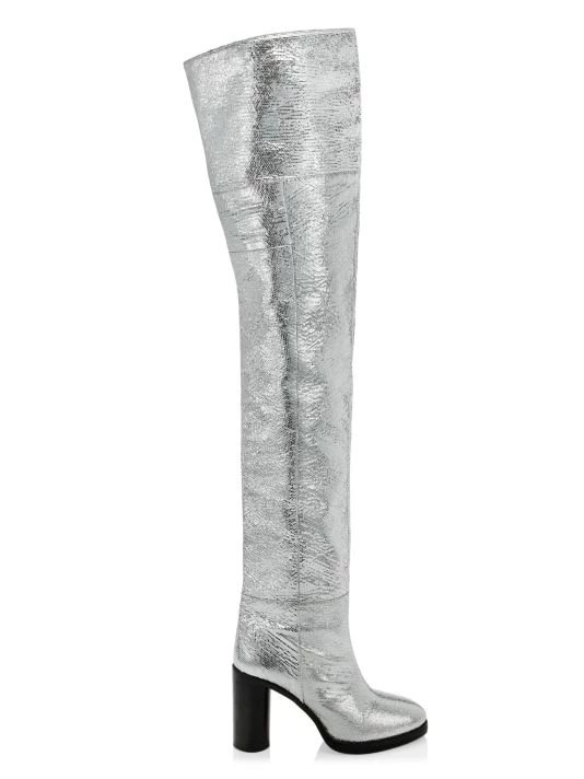 Isabel Marant Lurna Metallic Leather Over-The-Knee Boots 3 Isabel Marant Lurna Metallic Leather Over-The-Knee Boots