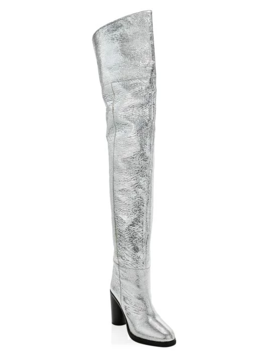 Isabel Marant Lurna Metallic Leather Over-The-Knee Boots 4 Isabel Marant Lurna Metallic Leather Over-The-Knee Boots - Image 2