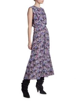 Isabel Marant Samantha Floral Stretch Silk Midi-Dress -Outlet Isabel Marant Store unnamed file 356